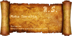Maka Sarolta névjegykártya